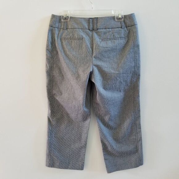 Daisy Fuentes Wide-Waistband Navy/Gray Capri Pants - Size 8 - Textured Pattern - Picture 8 of 16